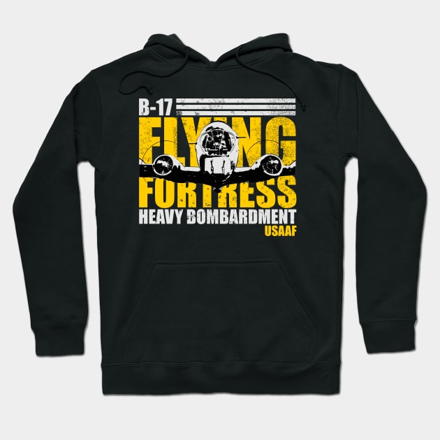 B-17 Flying Fortress (distressed) Hoodie by TCP